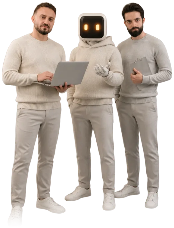 Oliver Kol und Dr. Grygoriy Bakalor mit der AUTOMTR Figur